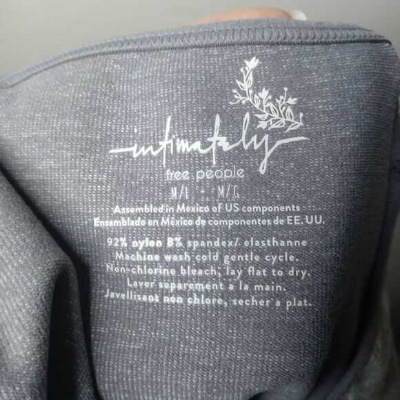 Intimately Free People Gray Long Sleeve Wrap Top - Picture 2 of 4